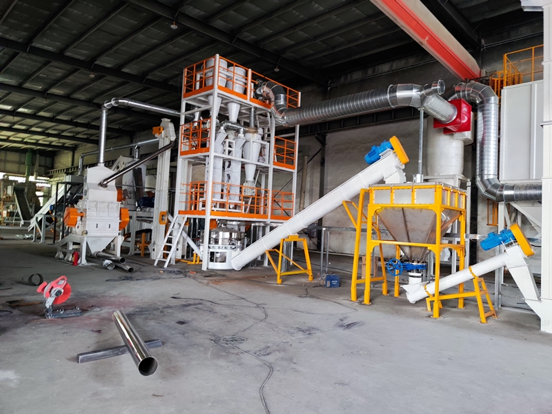 Automatic control system of waste circuit board dual force sorting production line of a company